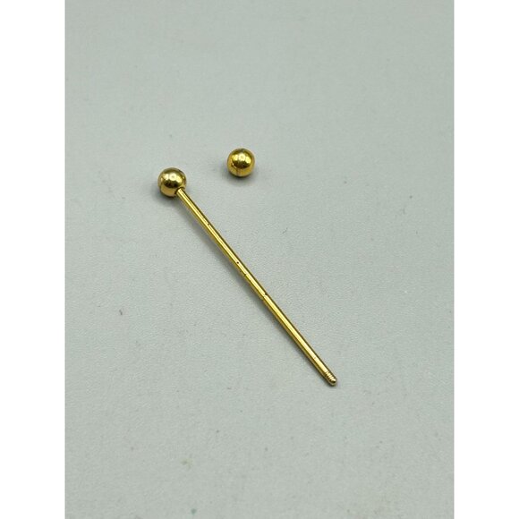 Vintage Collar Bar Retro Man Accessory Gold Tone Ball Round Ends Men Jewelry - Picture 3 of 4